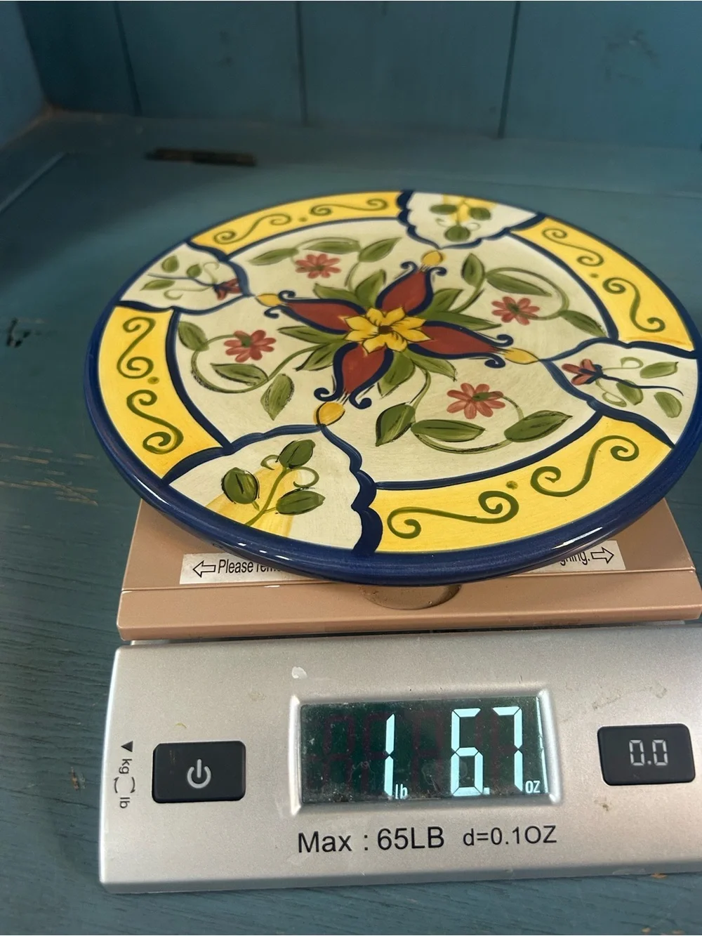 Pier 1 Cream Glazed Ceramic Trivet Hot Plate - Like New Retired Piece - Vallarta